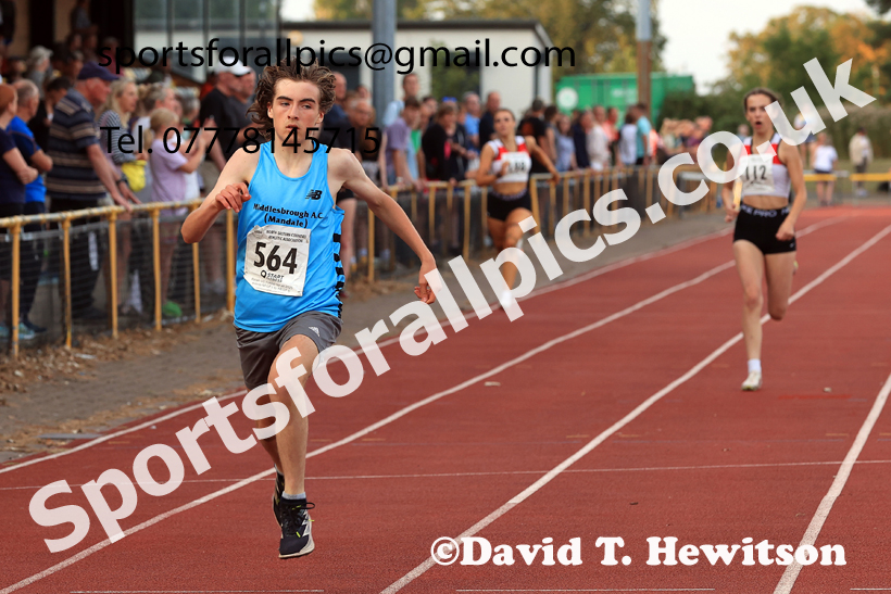 200 metres, 2025 NEGP No 6 Monkton, Wednesday, August 13th.  Photo: David T. Hewitson/Sports for All Pics